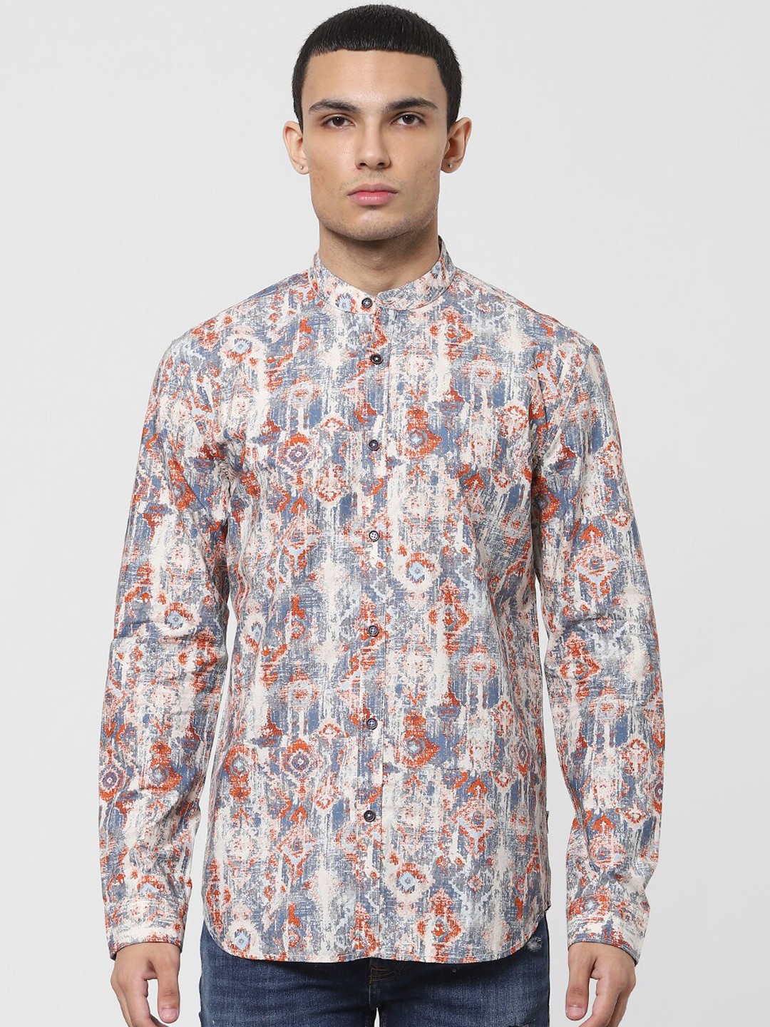

Jack & Jones Men Multicoloured Abstract Printed Casual Shirt, Multi