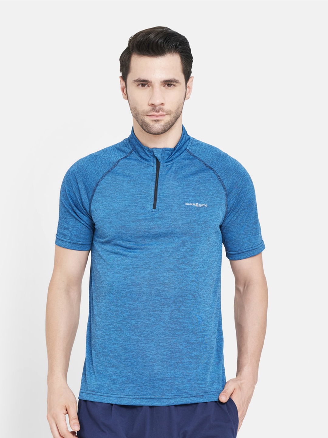 

Duke Men Blue High Neck T-shirt
