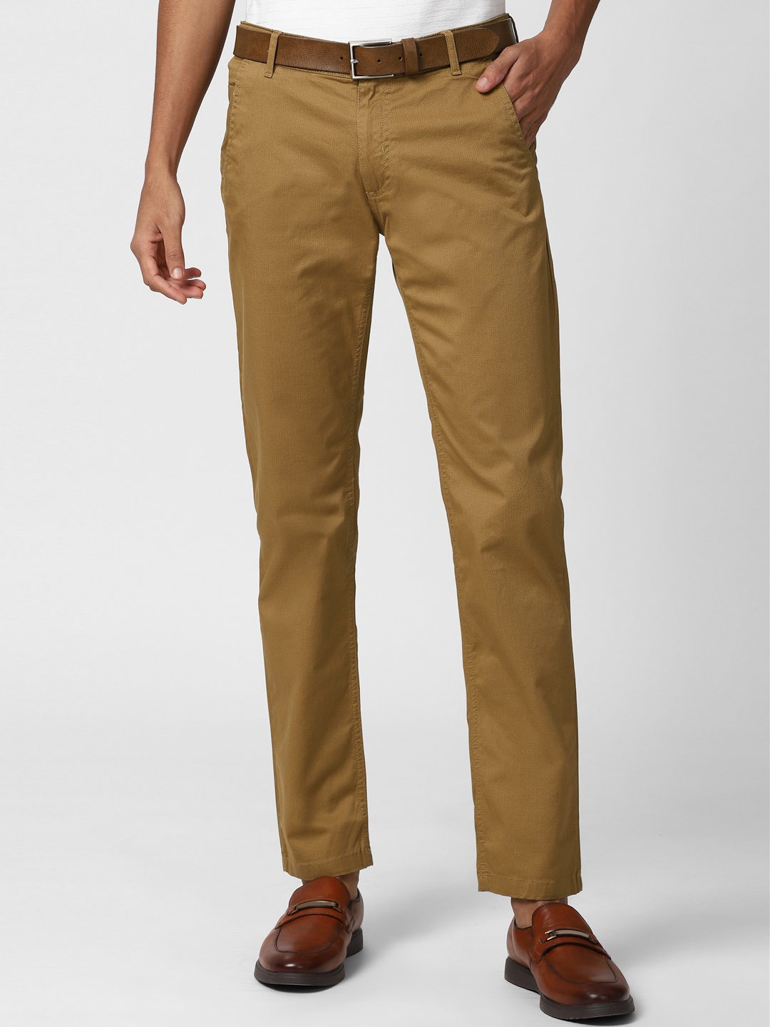 

Peter England Casuals Men Khaki Slim Fit Trousers