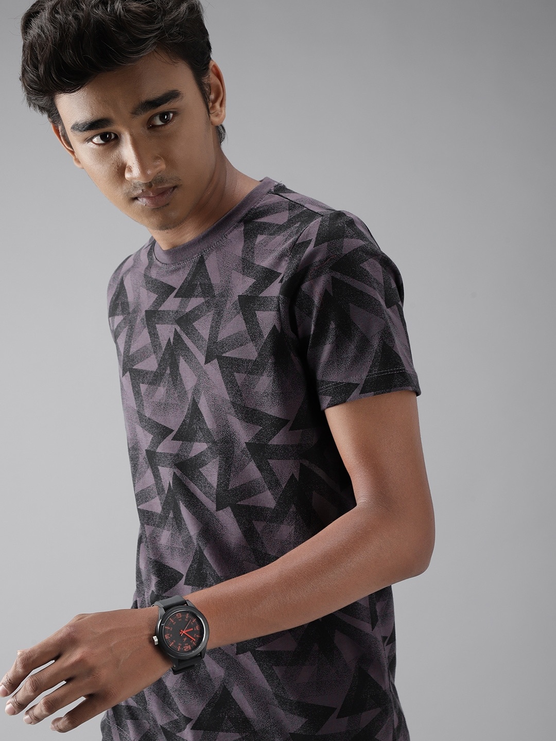 

UTH by Roadster Boys Grey Pure Cotton Printed T-shirt