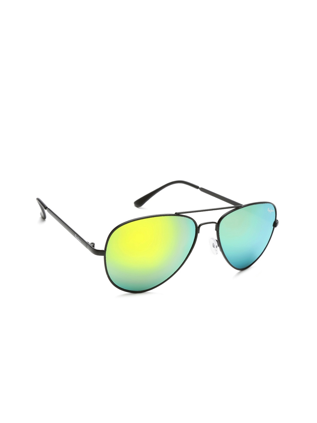 

Pepe Jeans Unisex Mirrored Aviator Sunglasses PJ5111C4, Green