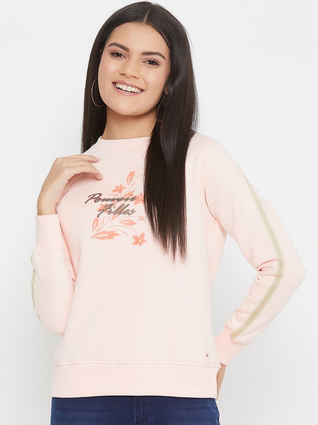 

Crimsoune Club Women Pink Printed Sweatshirt