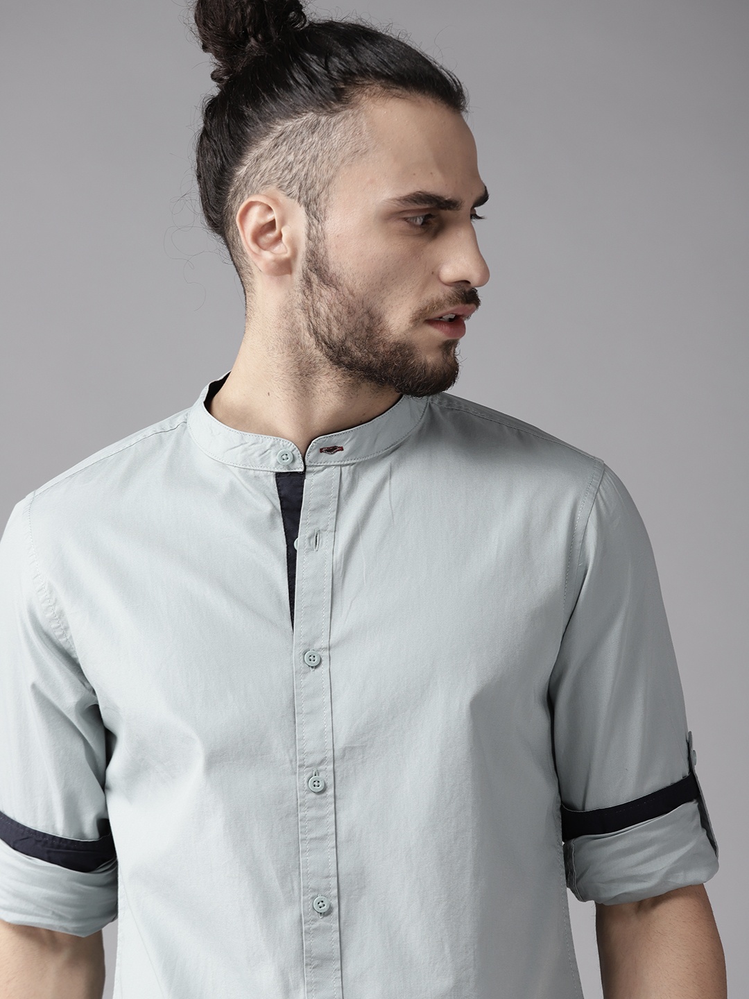 

Roadster Men Blue Solid Sustainable Casual Shirt