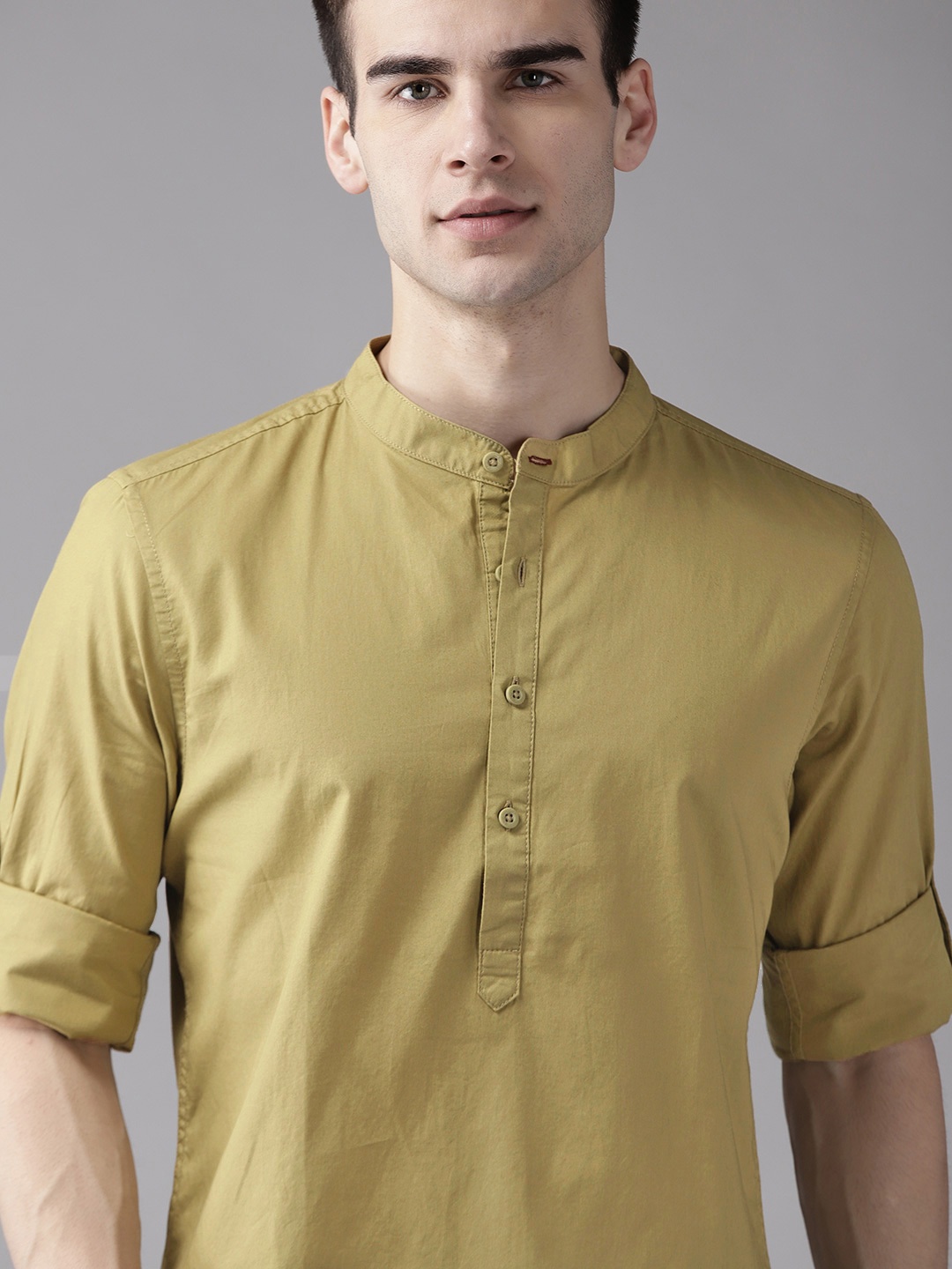 

Roadster Men Khaki Solid Casual Shirt