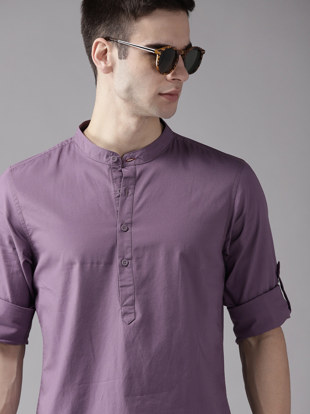 

Roadster Men Purple Solid Sustainable Casual Shirt