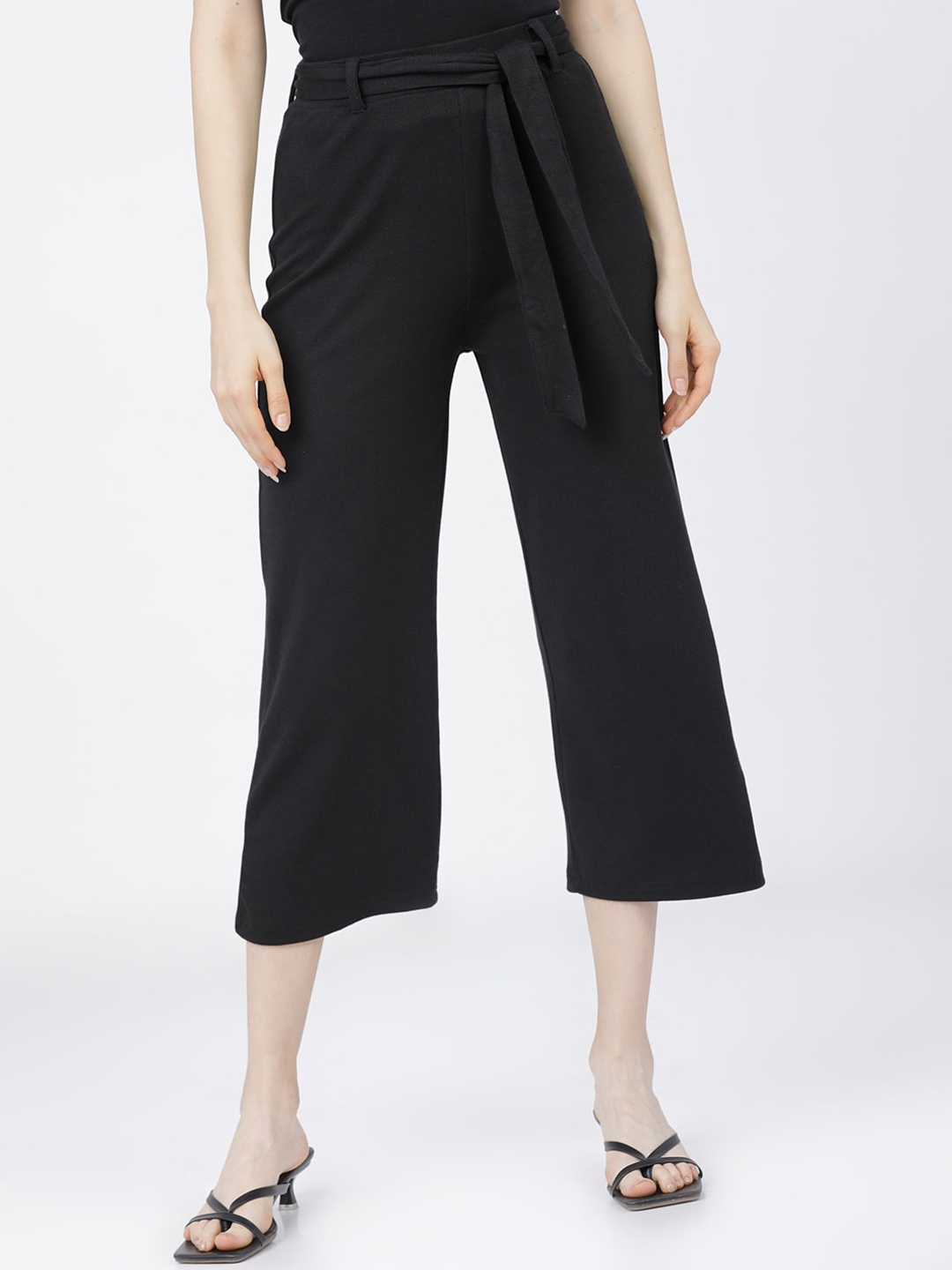 

Tokyo Talkies Women Black Culottes Trousers