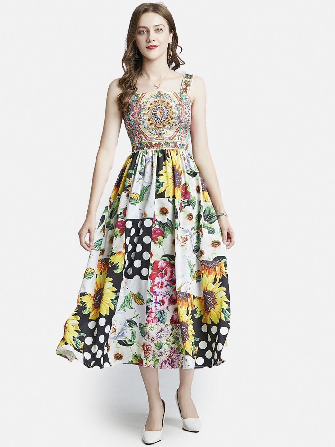 

JC Collection Multicoloured Floral Midi Dress, Multi