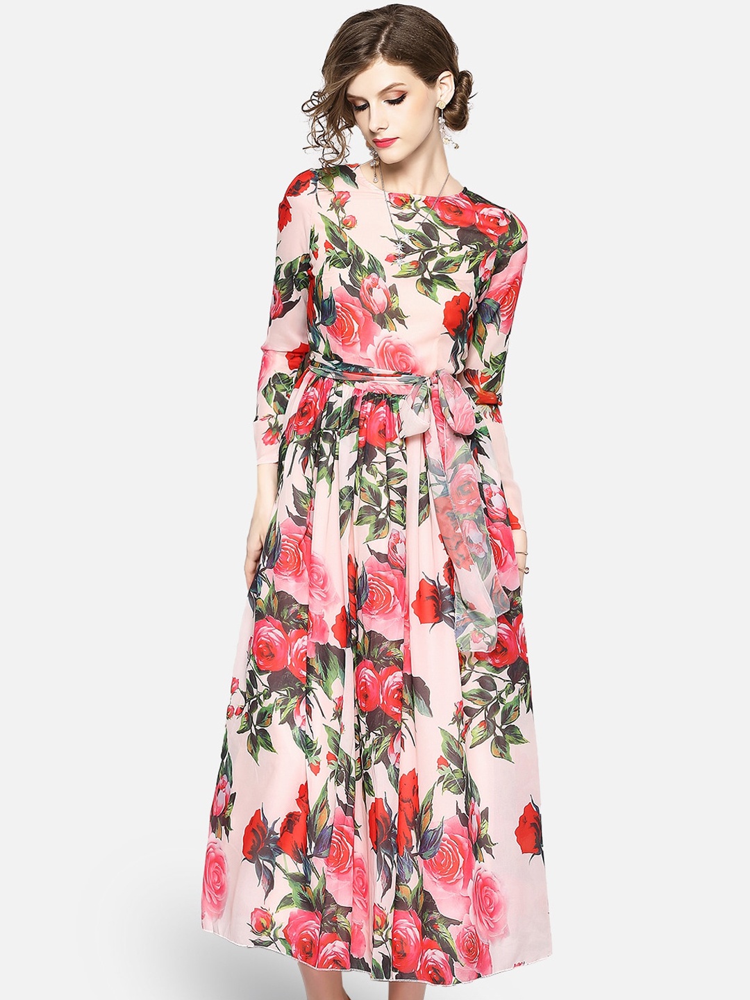 

JC Collection Red Floral Maxi Dress