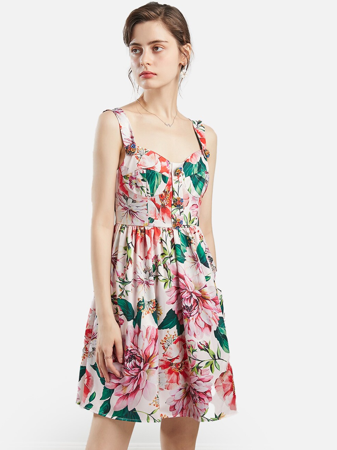 

JC Collection Pink Floral Mini Dress