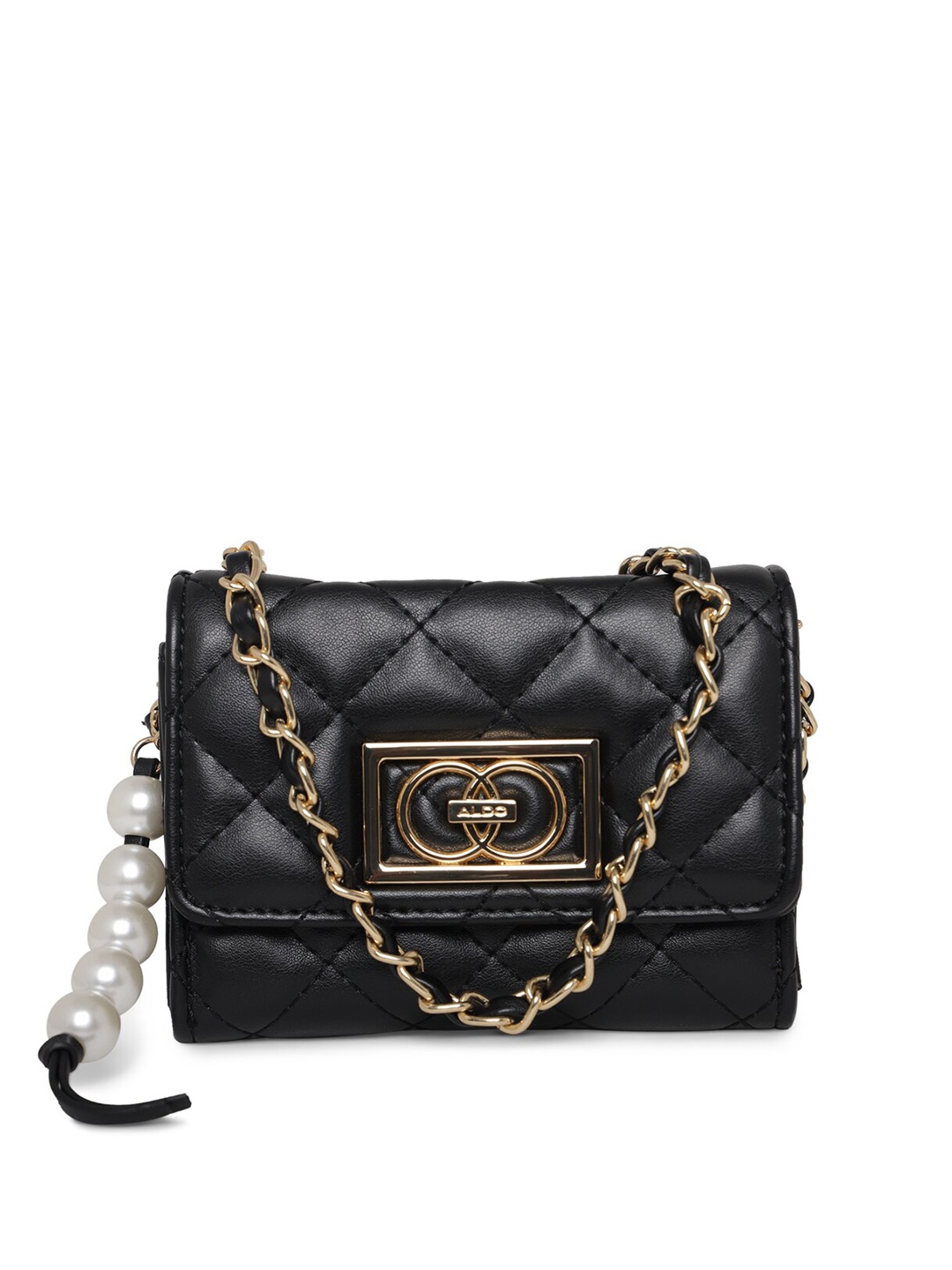 

ALDO Women Black Quilted Purse With Shoulder Straps