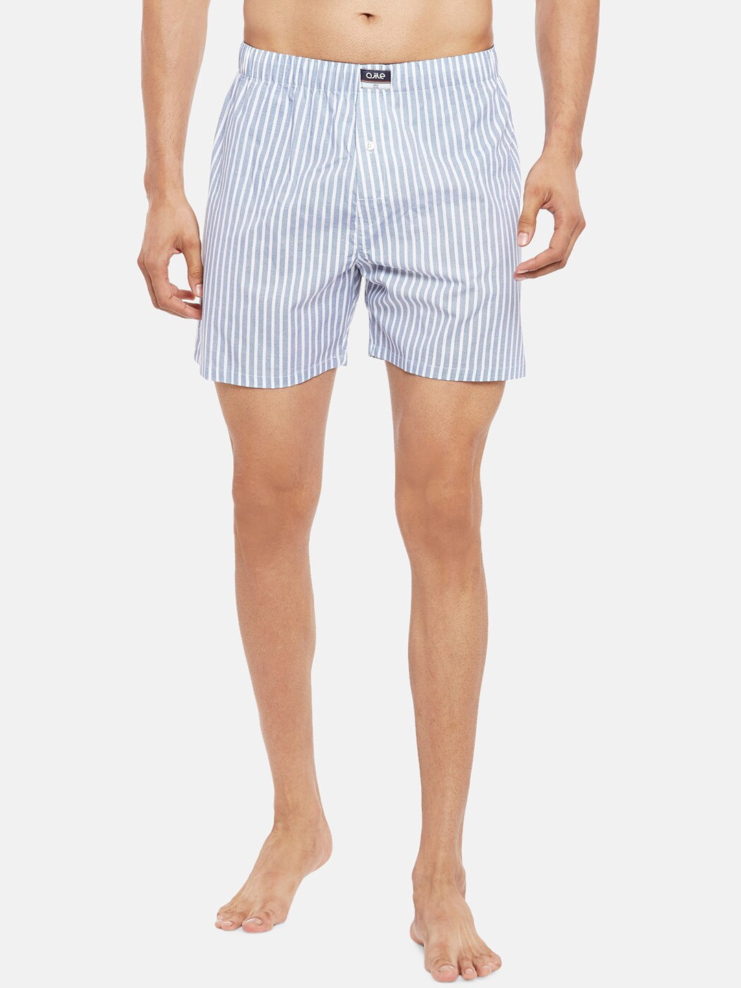 

Ajile by Pantaloons Men Blue & White Striped Pure Cotton Boxers 8905172760245