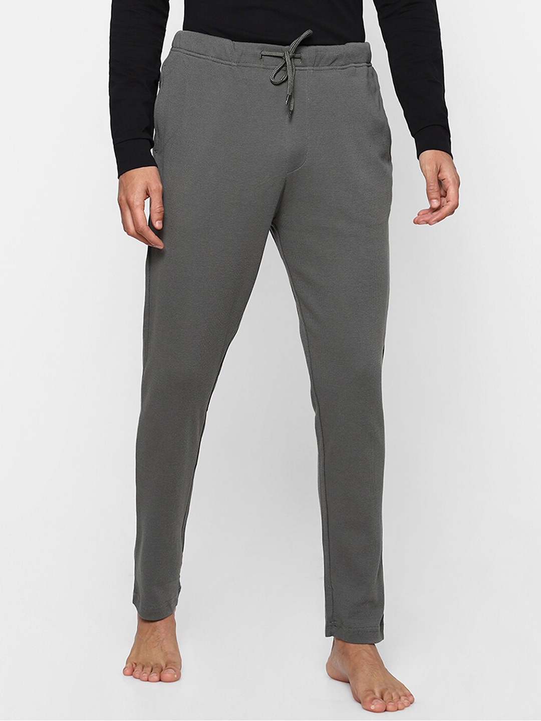

Ajile by Pantaloons Men Grey Solid Lounge Pants