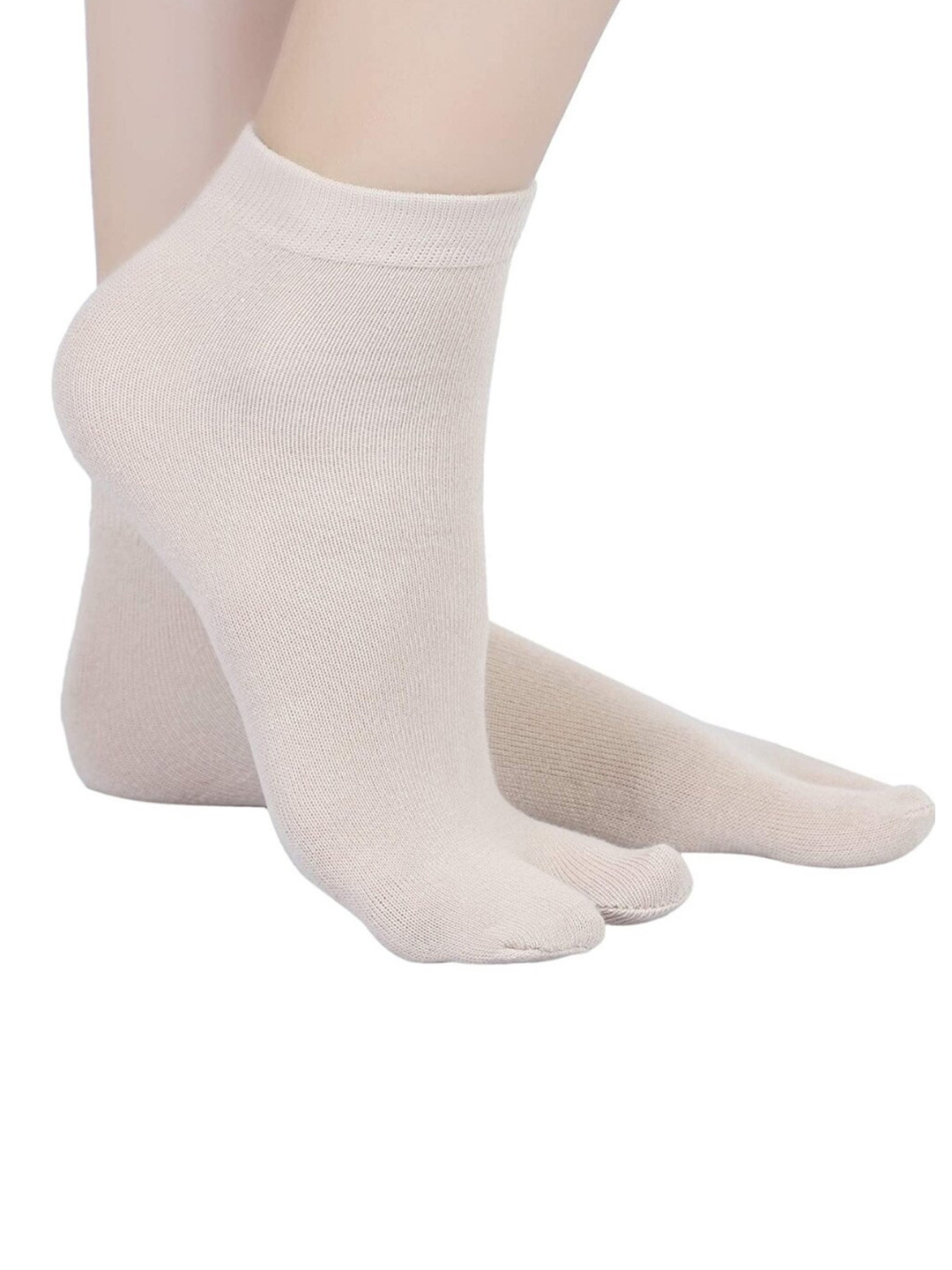 

N2S NEXT2SKIN Women Pack Of 3 Beige Ankle-Length Socks