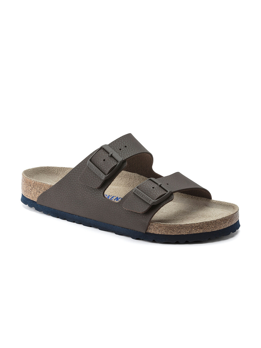 

Birkenstock Men Brown Arizona Soft Footbed Regular Slide Comfort Sandals