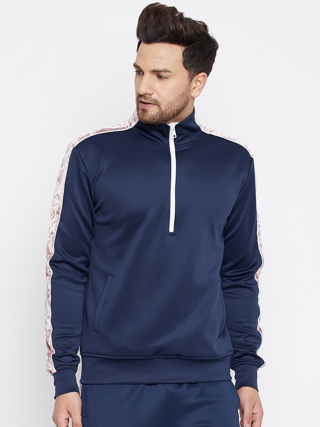 

FUGAZEE Men Navy Blue Sweatshirt