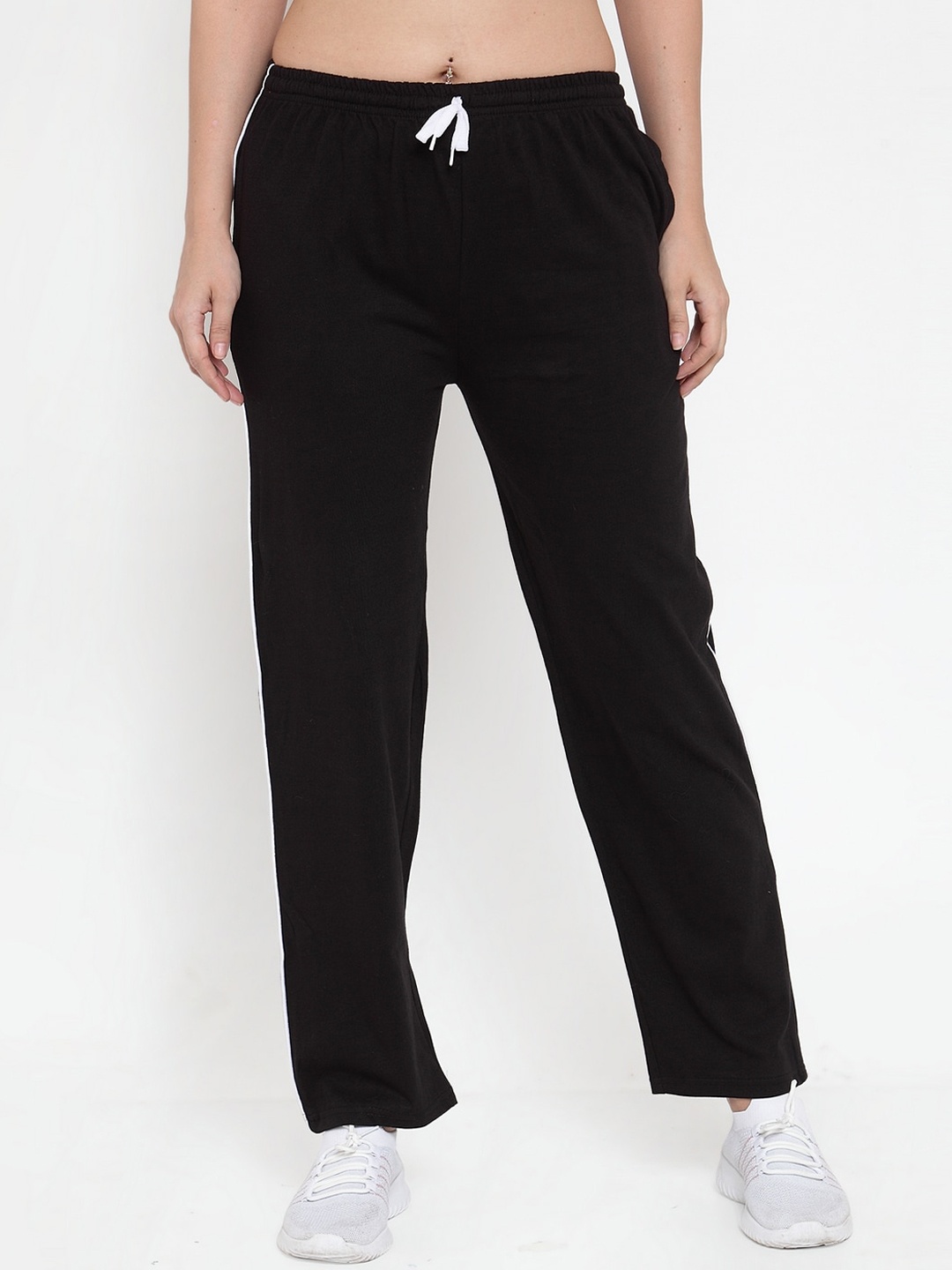 

Clora Creation Women Black Straight Fit Track Pants