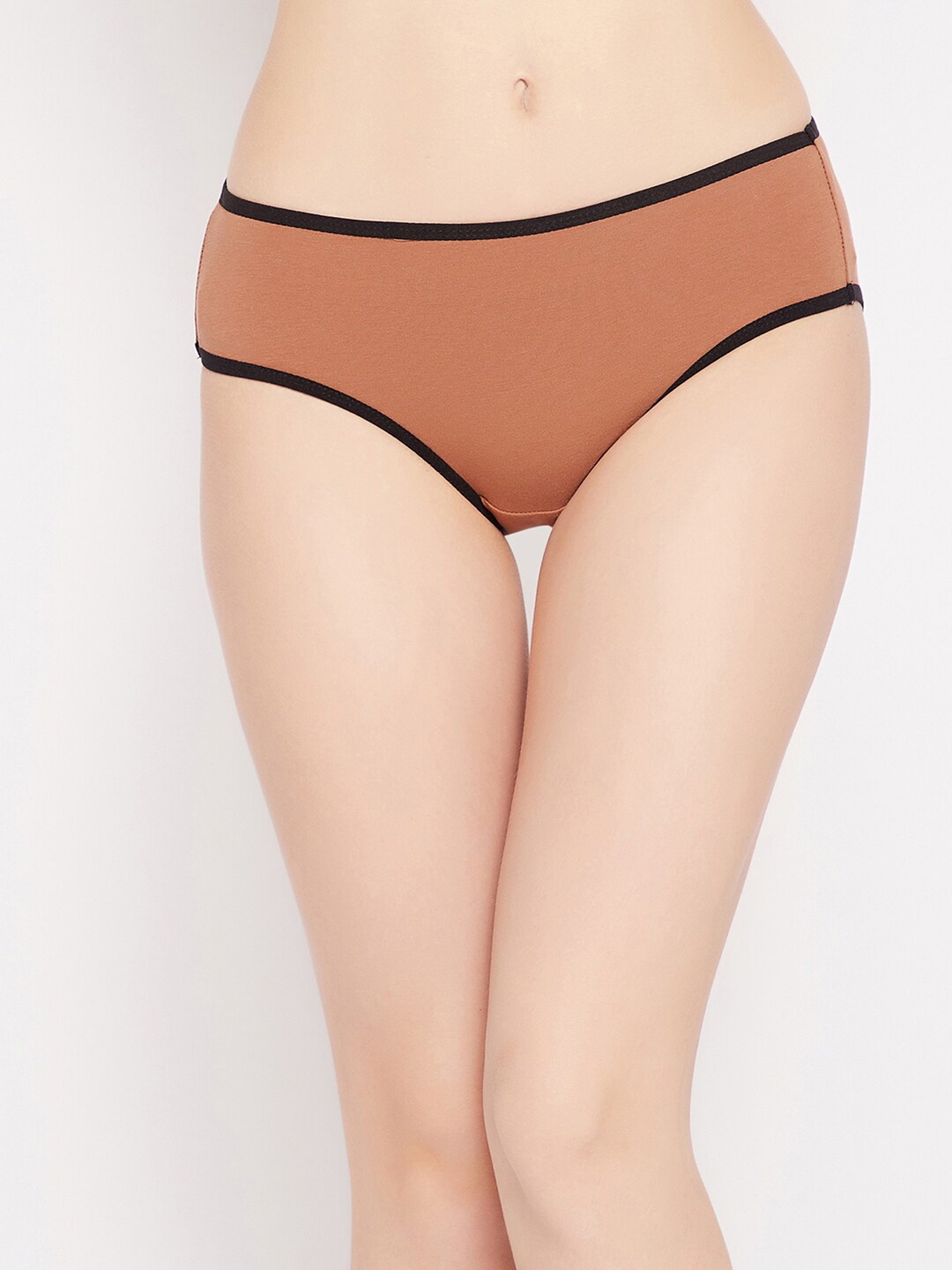 

Clovia Women Brown Solid Cotton Bikini Briefs