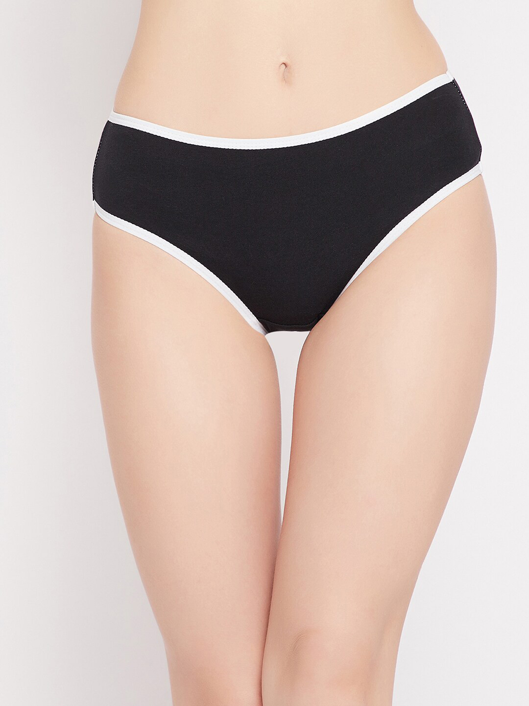 

Clovia Women Black Solid Cotton Bikini Briefs