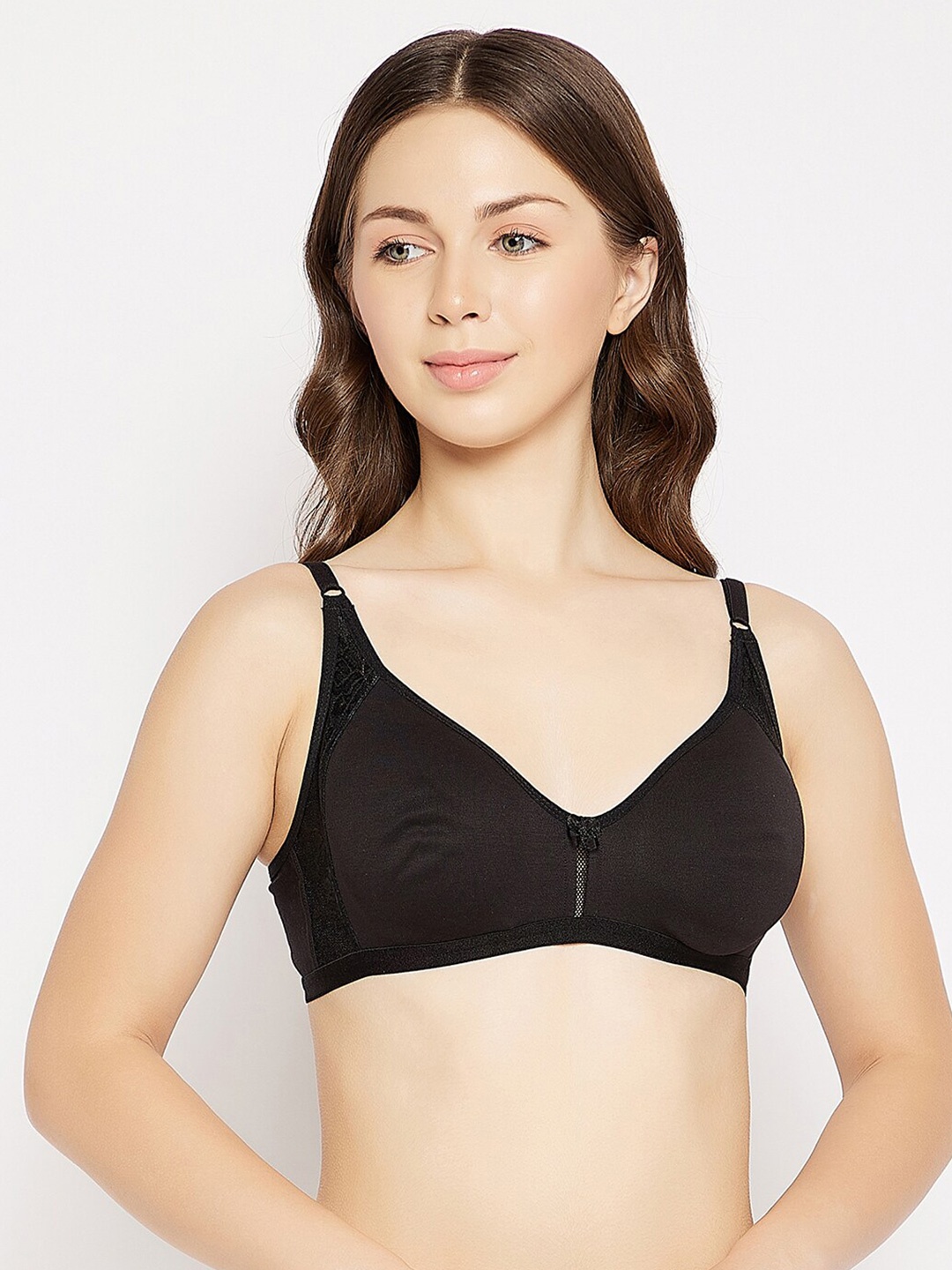 

Clovia Non-Padded Non-Wired Full Cup T-shirt Bra BR1102P1332B, Black