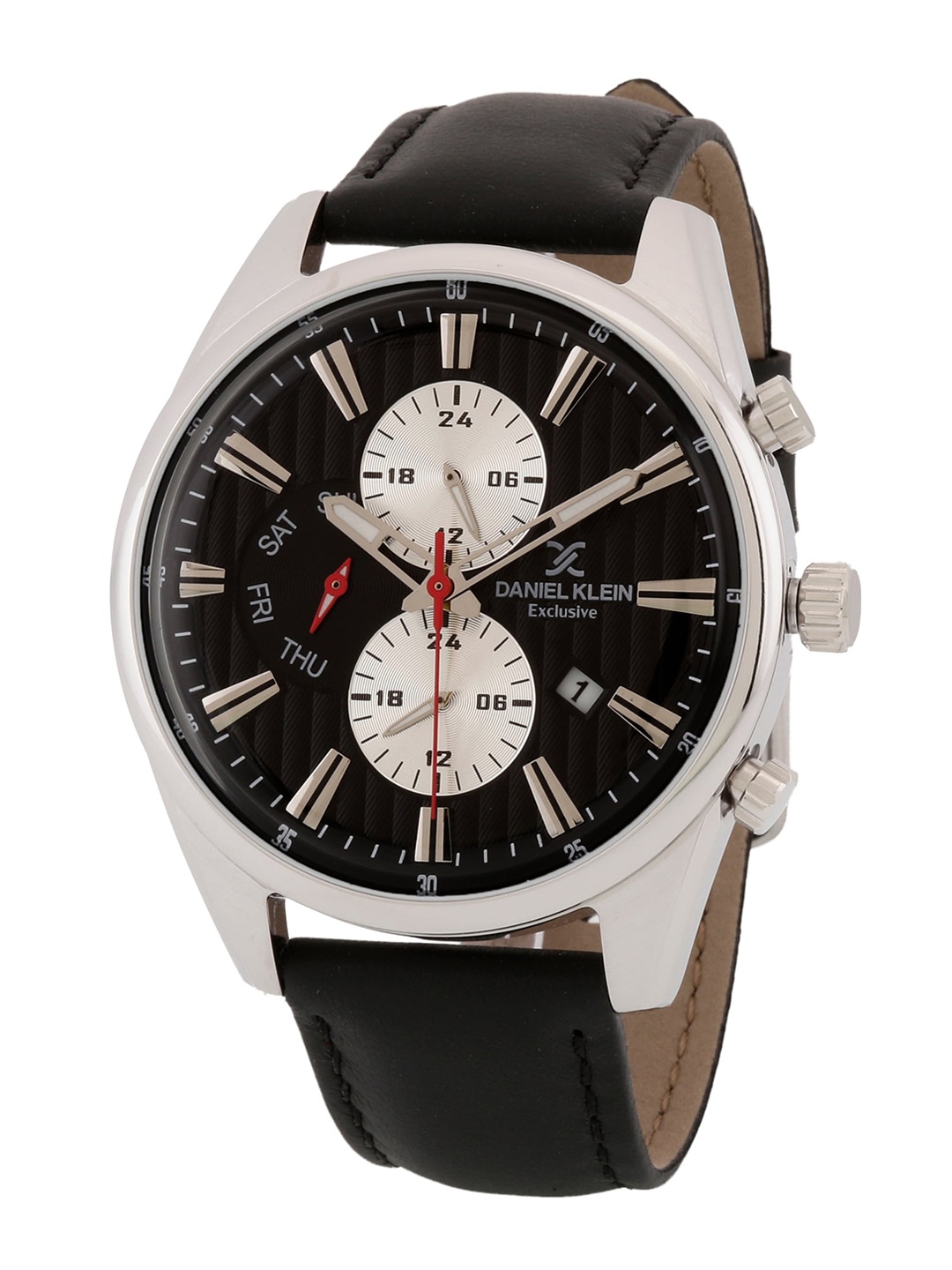 

Daniel Klein Men Black Dial & Black Leather Straps Analogue Watch DK 1 12589-2