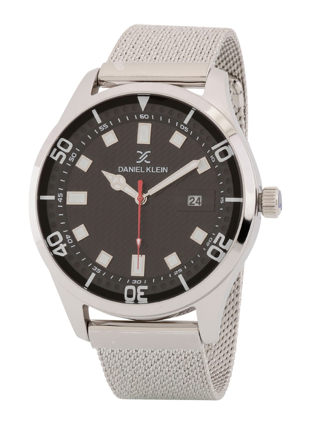 

Daniel Klein Men Black Dial & Silver Toned Stainless Steel Analogue Watch DK.1.12610-2