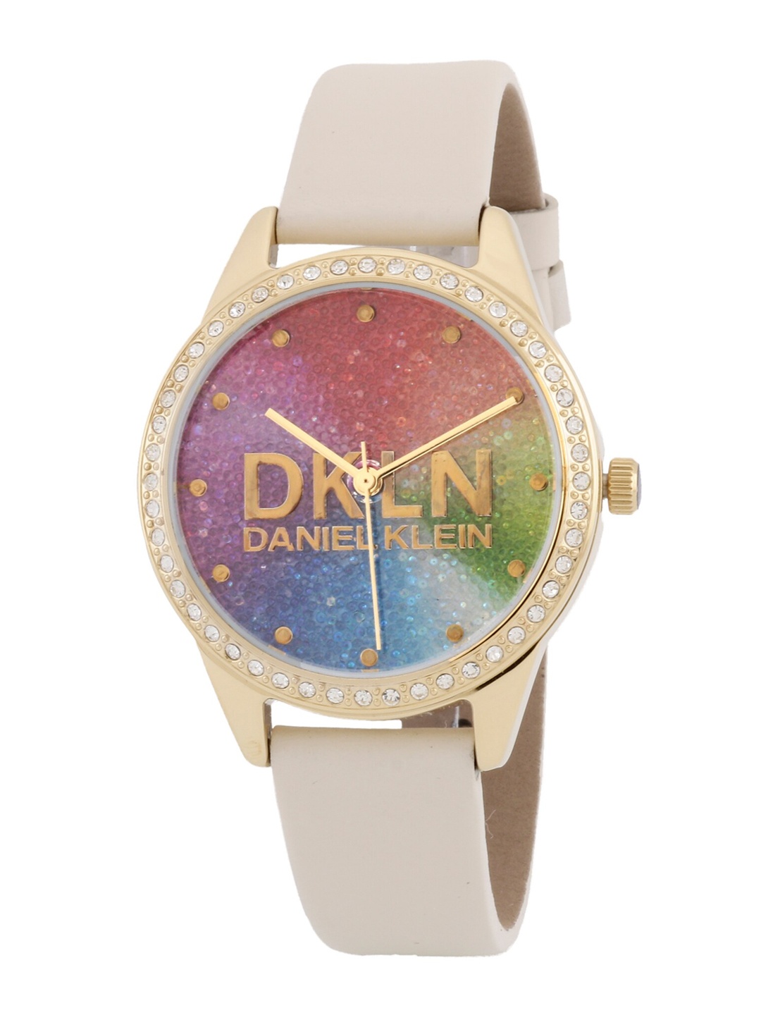 

Daniel Klein Women Multicoloured Embellished Leather Strap Analogue Watch DK.1.12562-3, Multi
