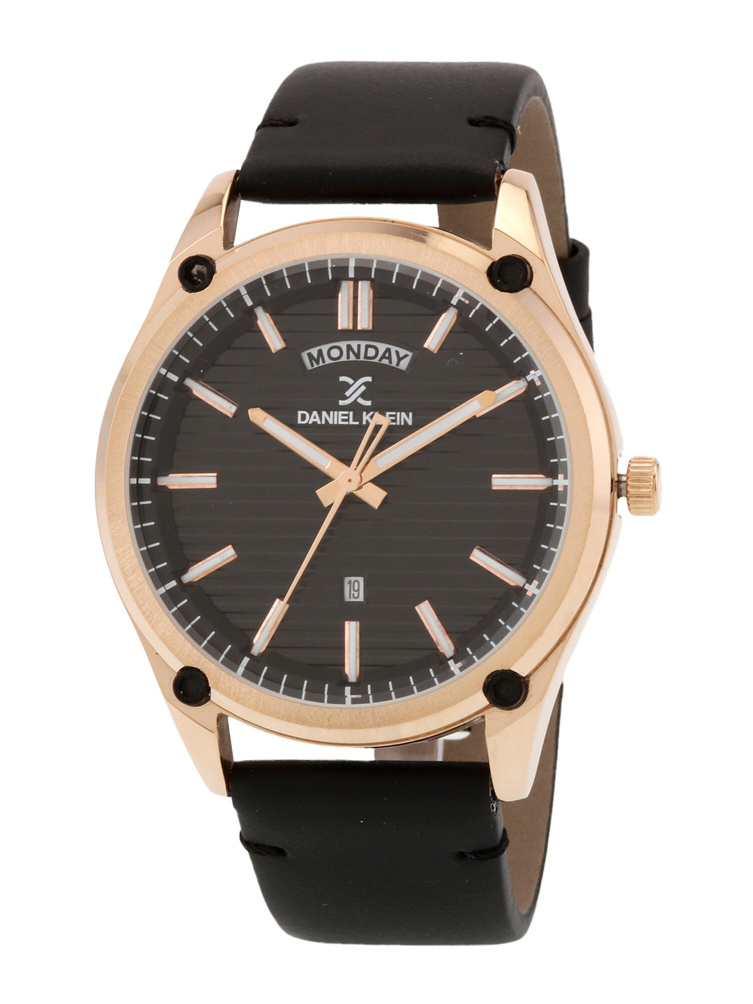 

Daniel Klein Men Black Dial & Black Leather Straps Analogue Watch DK 1 12381-4