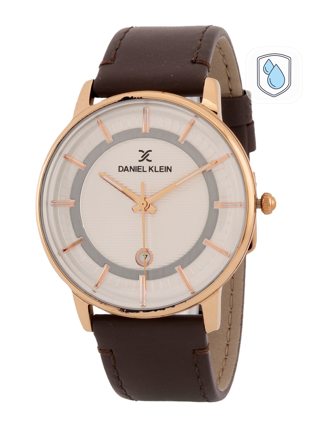 

Daniel Klein Men Silver-Toned Leather Wrap Around Straps Analogue Watch DK 1 12570-5