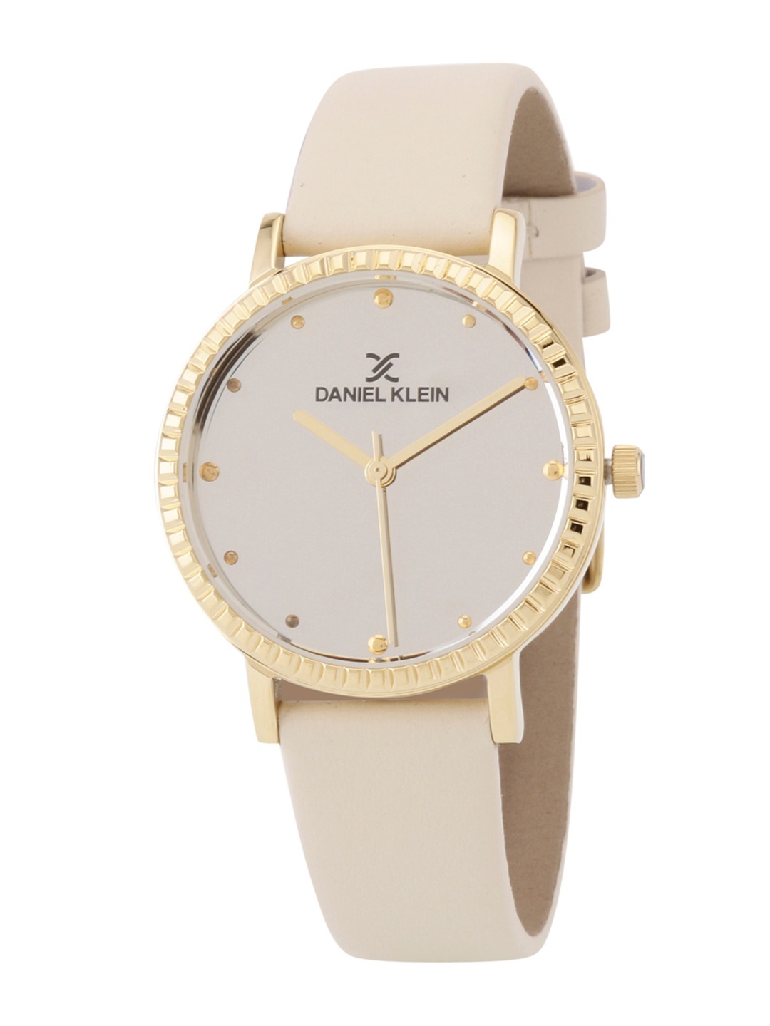 

Daniel Klein Women Silver-Toned Embellished Leather Straps Analogue Watch DK 1 12533-4