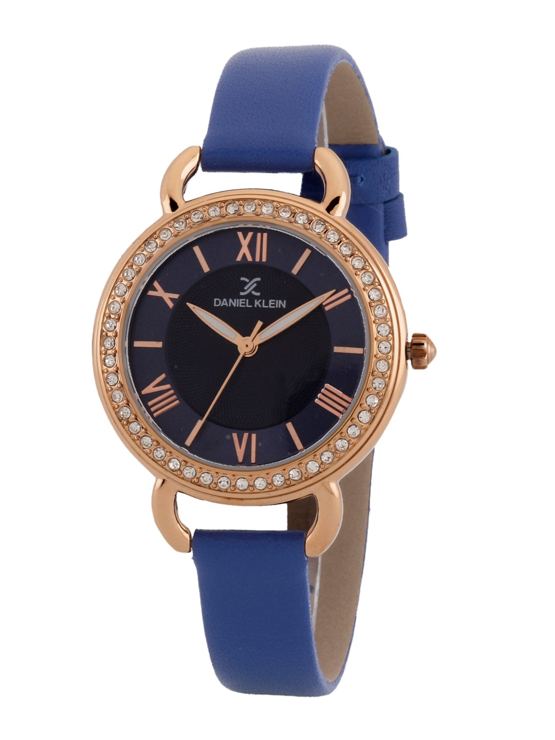 

Daniel Klein Women Blue Embellished Dial& Blue Leather Straps Analogue Watch DK 1 12563-6