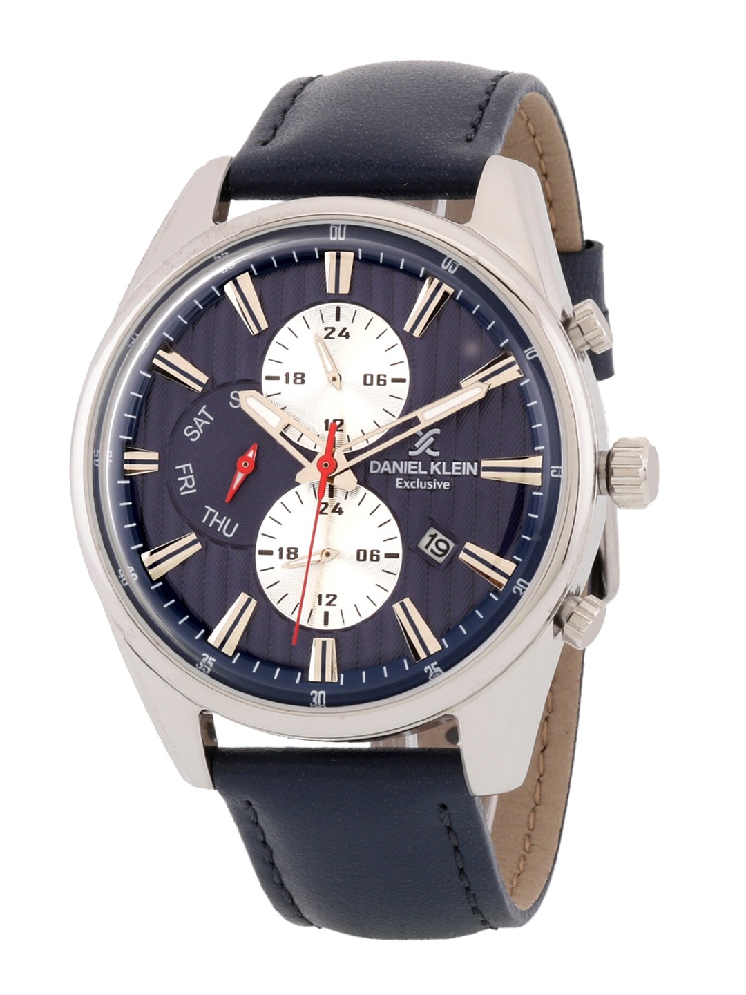 

Daniel Klein Men Blue Dial & Blue Leather Straps Analogue Watch DK 1 12589-3