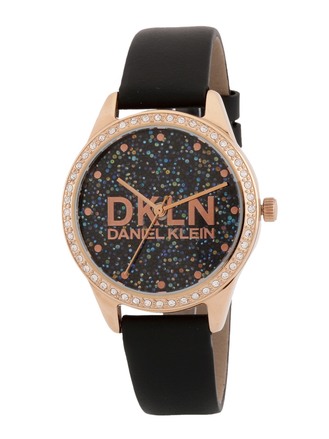 

Daniel Klein Women Black Embellished Dial& Leather Straps Analogue Watch DK 1 12562-1