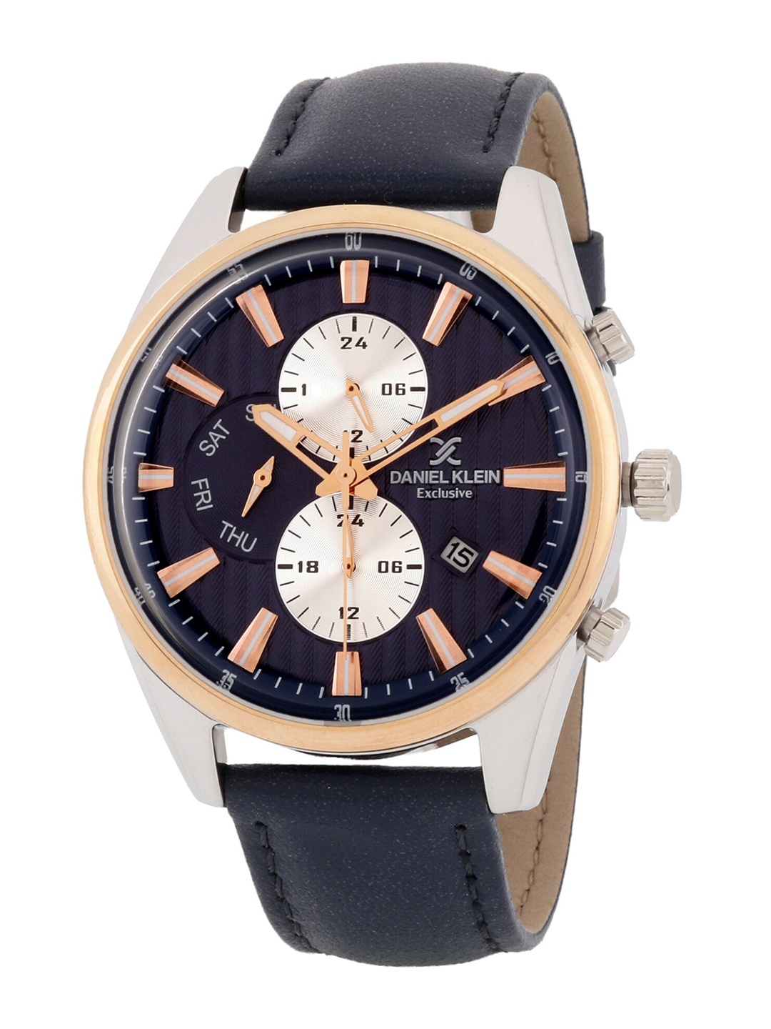 

Daniel Klein Men Blue Dial & Blue Leather Straps Analogue Watch DK.1.12589-5