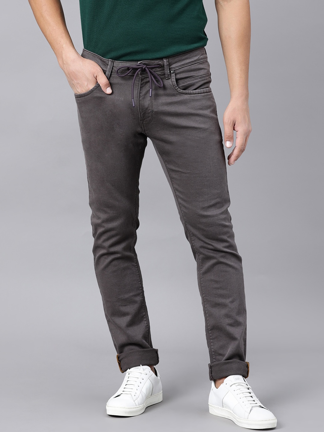 

RARE RABBIT Men Drake Regular Fit Brown Jeans