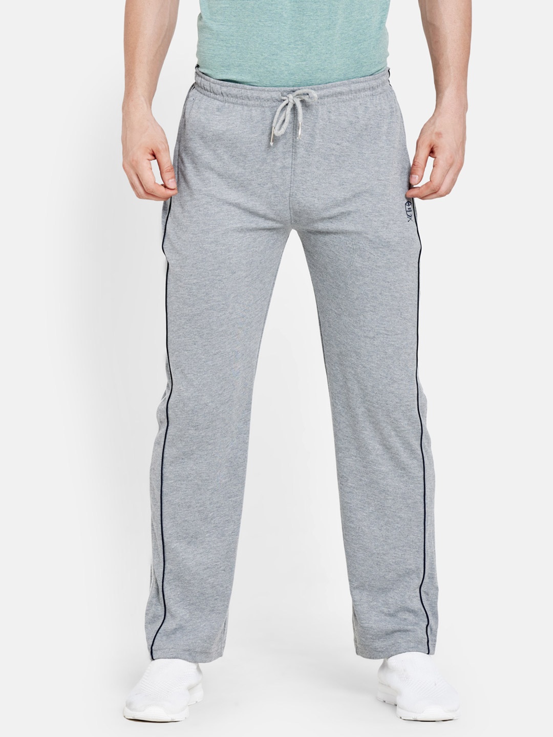 

Duke Men Grey Solid Relaxed-Fit Cotton Track Pants