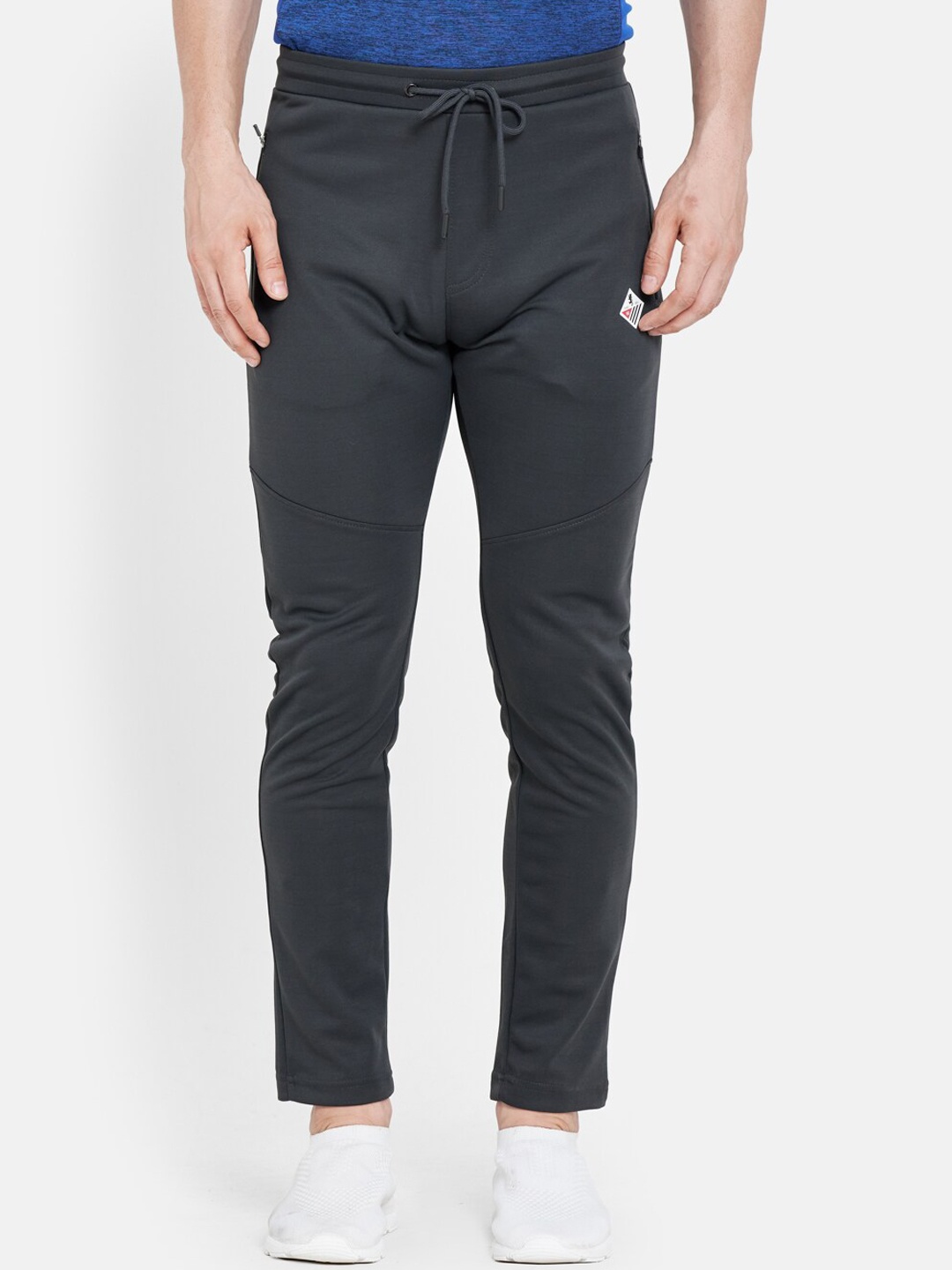 

Duke Men Grey Solid Relaxed-Fit Cotton Track Pants