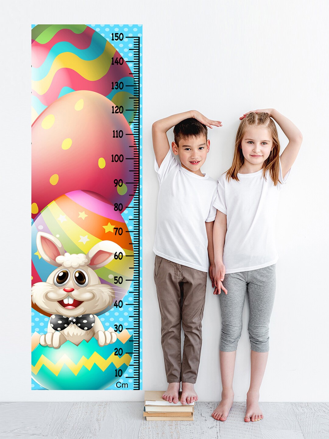 

WENS Kids Multicoloured Bunny Rabbit Height Chart Vinyl Wall Sticker, Multi