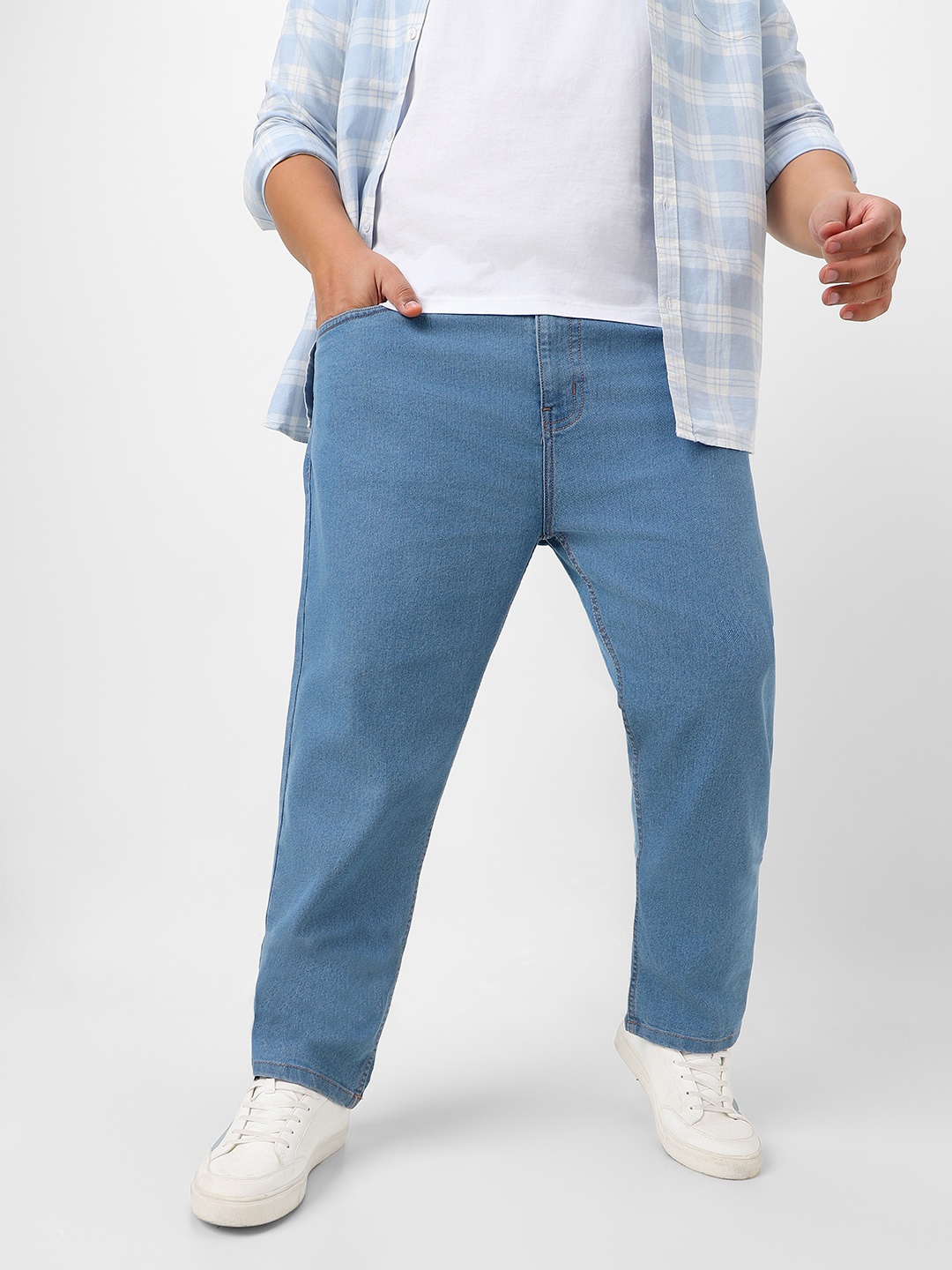 

Urbano Plus Men Blue Stretchable Clean Look Jeans