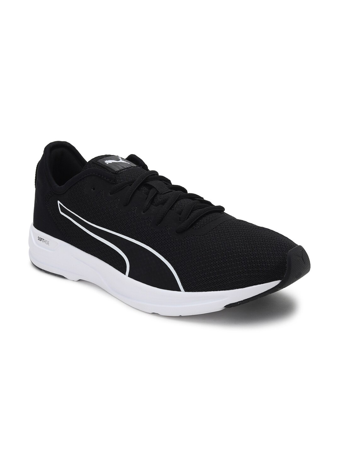 

Puma Unisex Black & White Textile Running Shoes