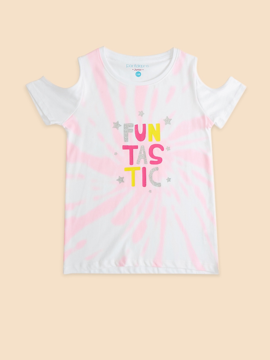 

Pantaloons Junior Girls White Typography Printed Pure Cotton T-shirt