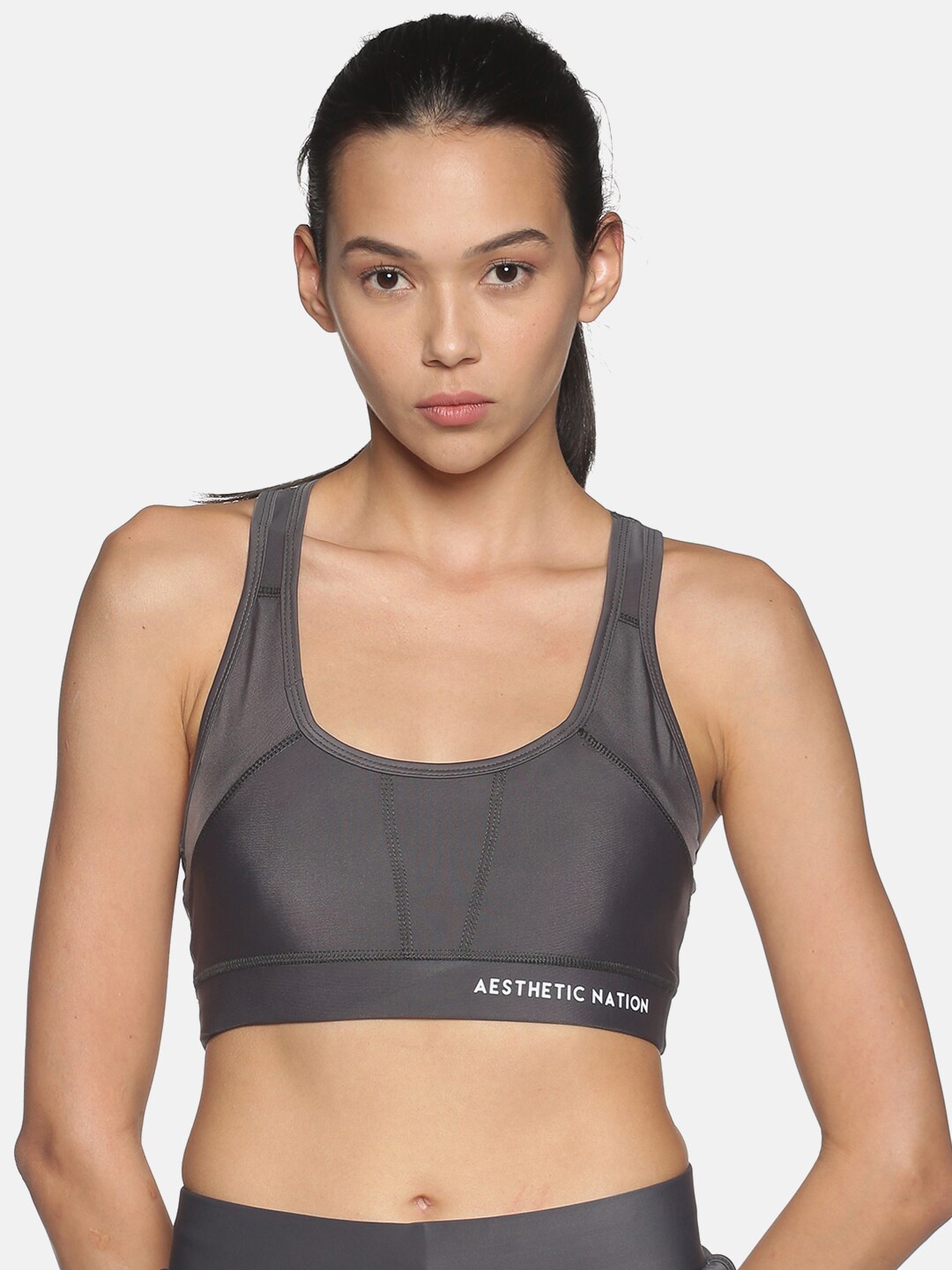 

AESTHETIC NATION Grey Workout Bra