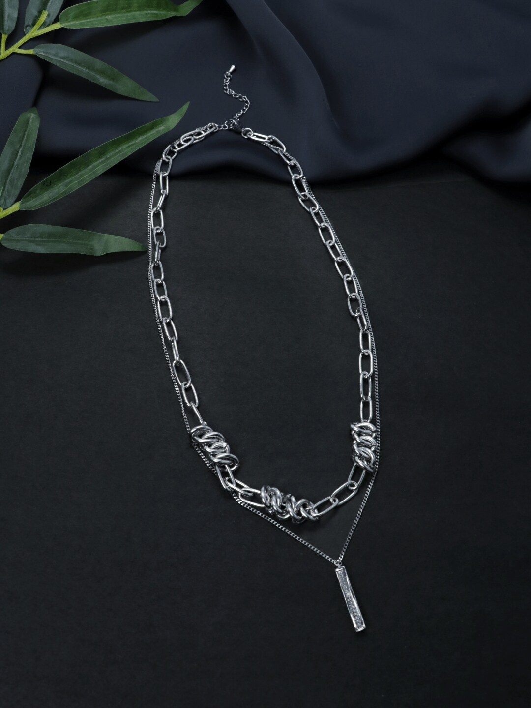 

Bellofox Women Silver-Toned Layered Necklace