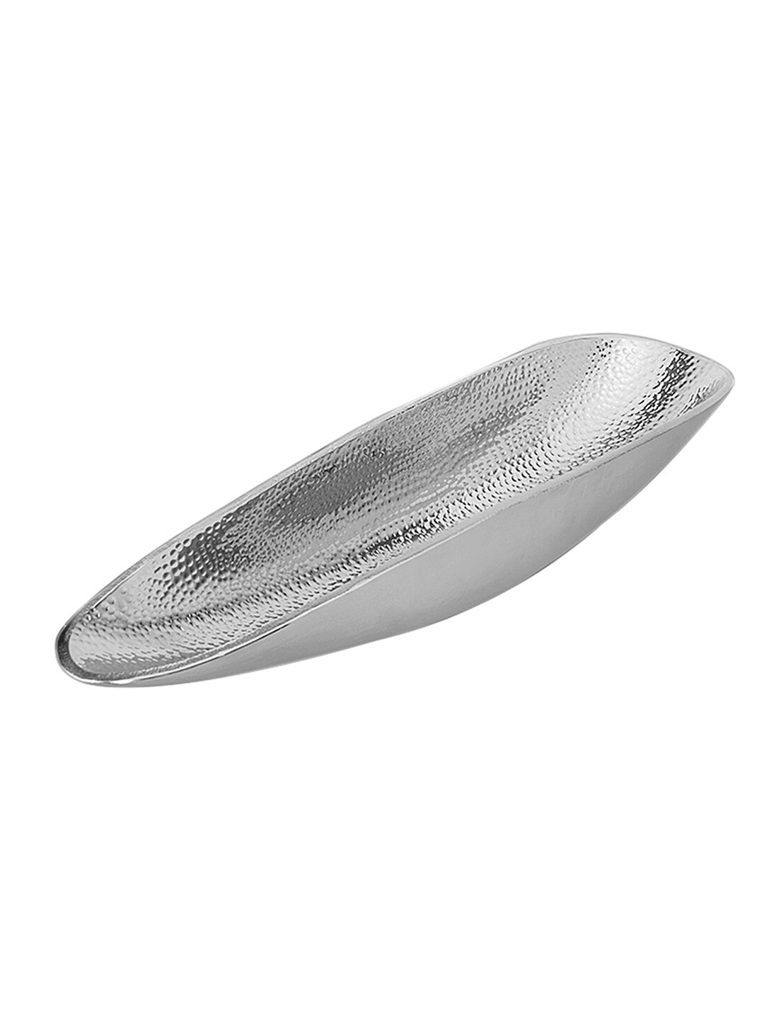 

ellementry Silver-Toned Hammered Metal Platter