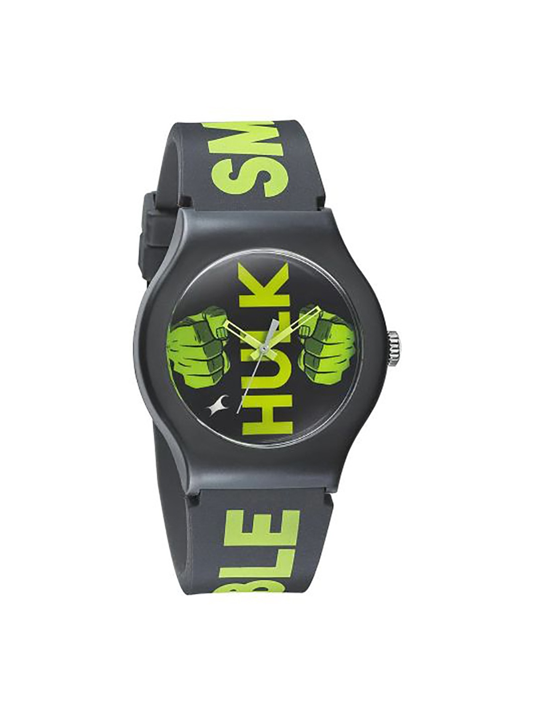 

Fastrack Unisex Black & Green Dial Marvel Avengers Analogue Watch 9915PP87