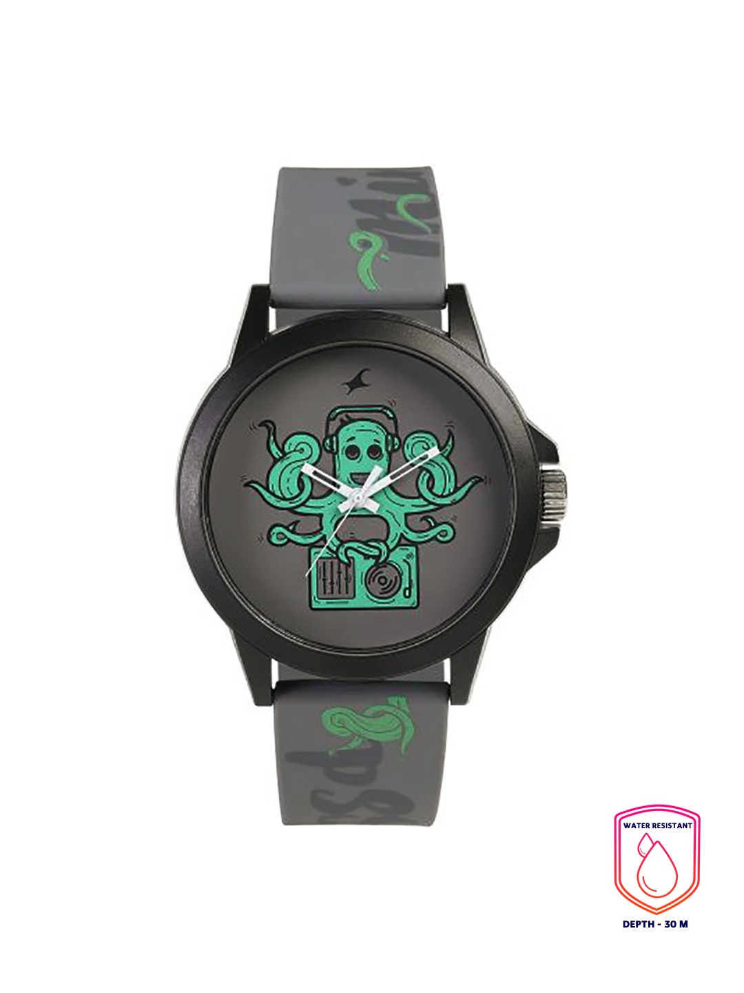 

Fastrack Unisex Grey Octopus Print Dial Tees Wicked Lines Analogue Watch 38024PP41
