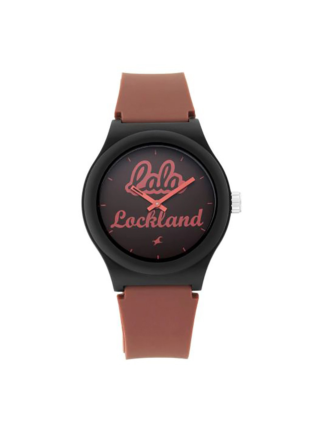 

Fastrack Unisex Black Printed Dial & Brown Straps Tees Lockdown Analogue Watch 38037PP13W