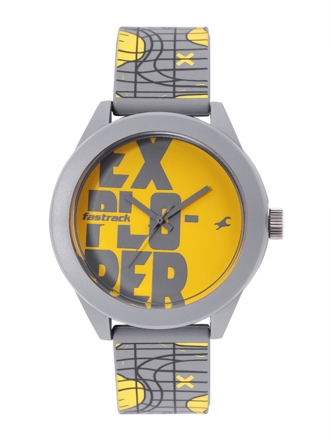 

Fastrack Unisex Printed Dial & Straps Analogue Watch 38003PP18, Yellow