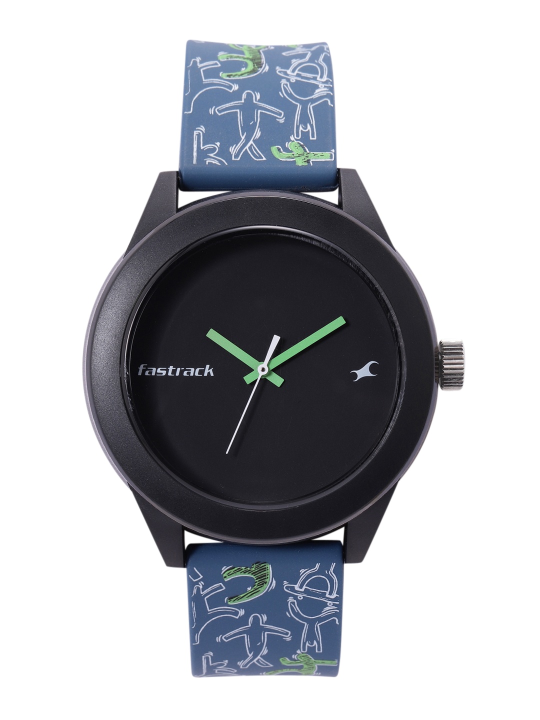 

Fastrack Unisex Round Dial & Printed Straps Analogue Watch 38003PP20, Black