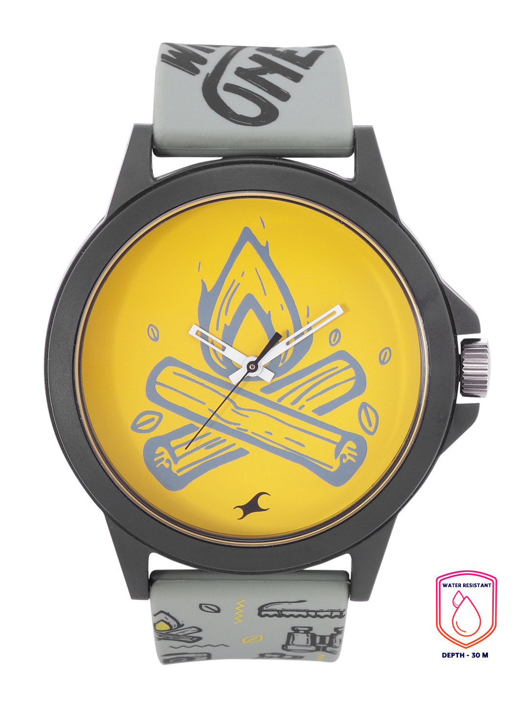 

Fastrack Unisex Yellow Printed Dial Tees Wicked Lines Analogue Watch 38024PP39