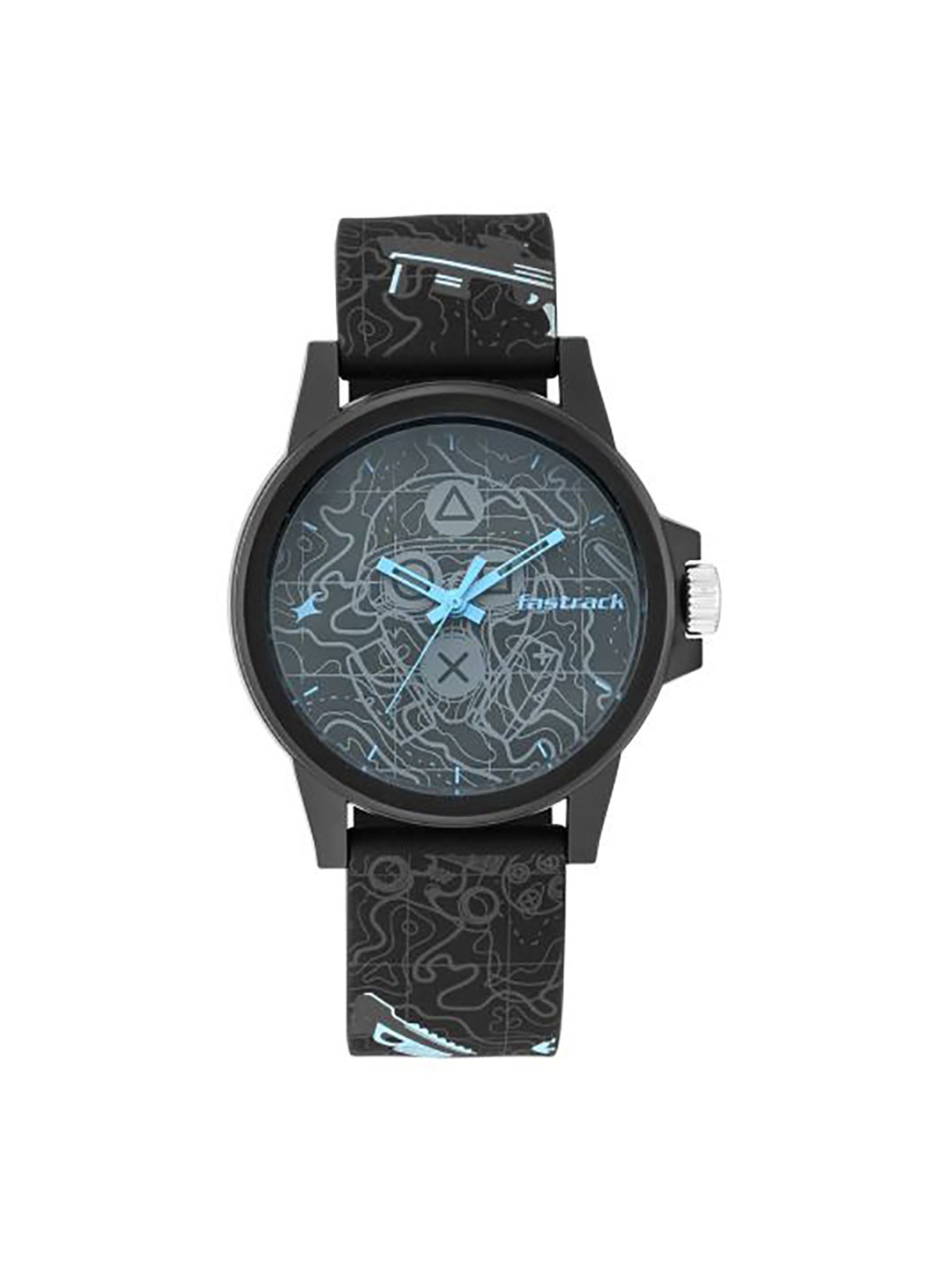 

Fastrack Unisex Black Printed Dial & Straps Tees Games Analogue Watch 68012PP03